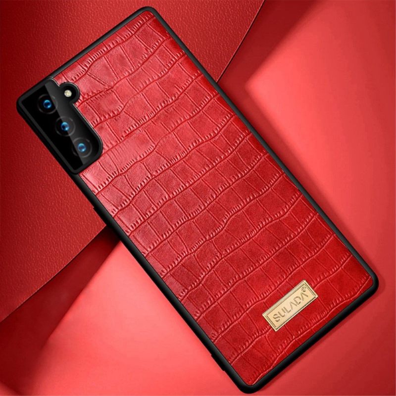 θηκη κινητου Samsung Galaxy S21 Plus 5G Sulada Croco Leather Effect