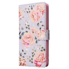 Δερματινη Θηκη iPhone 16 Pro Floral Rfid Blocker Wallet