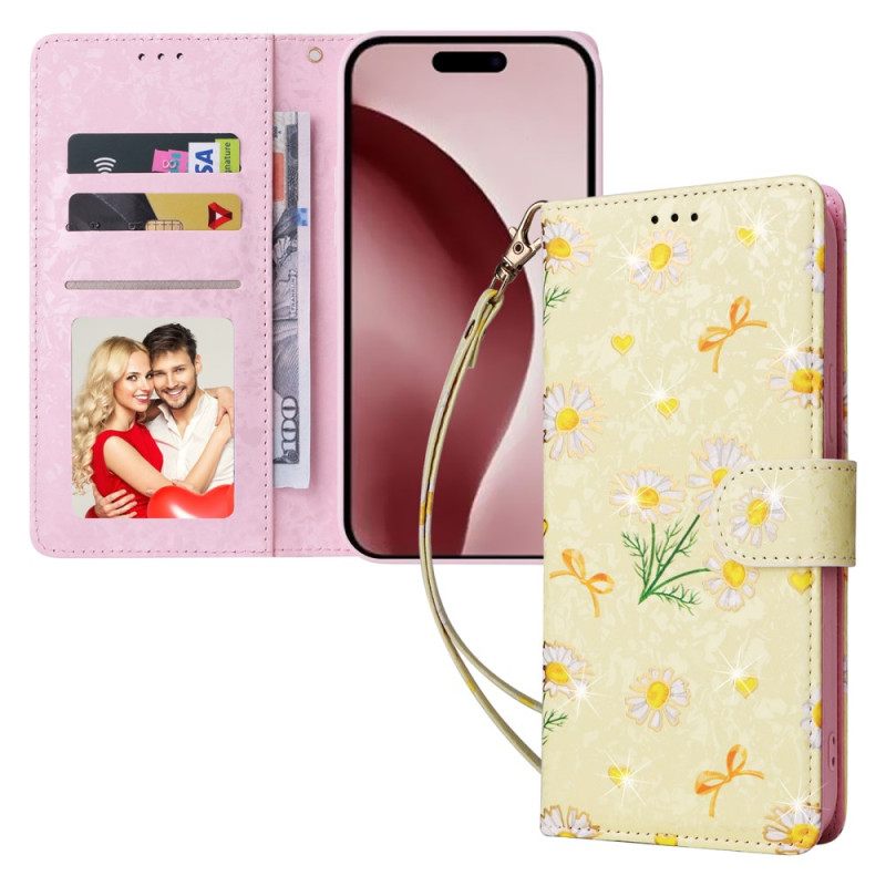 Δερματινη Θηκη iPhone 16 Pro Floral Rfid Blocker Wallet