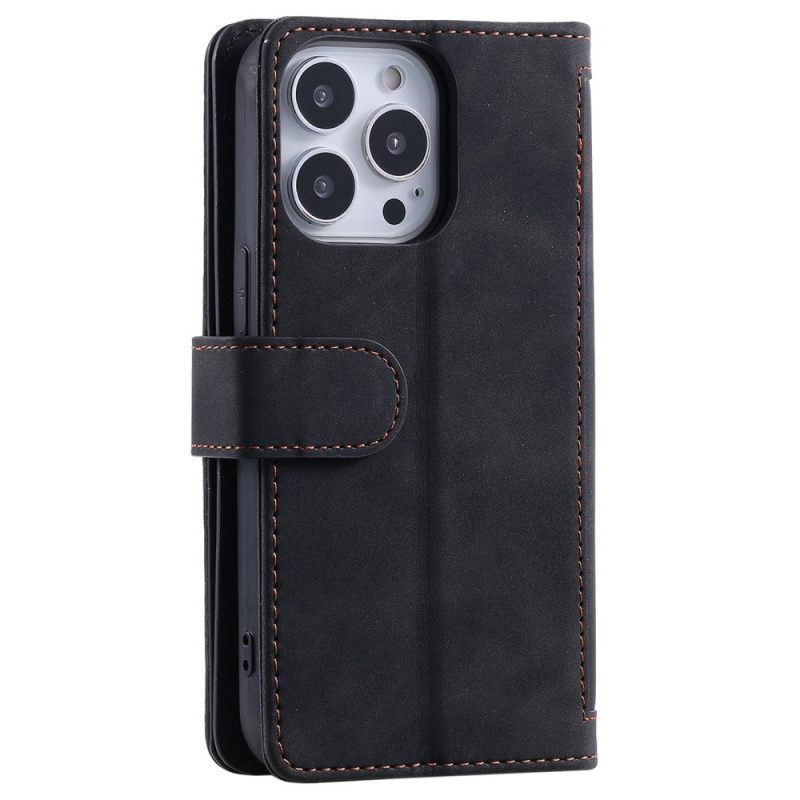 Δερματινη Θηκη iPhone 16 Pro Κάτοχοι Καρτών Wallet 9