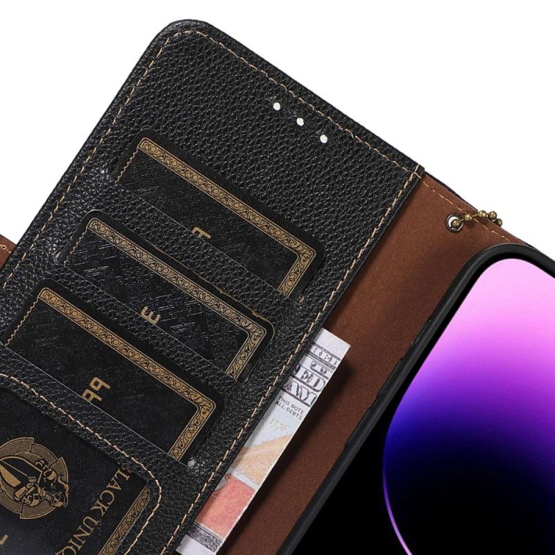 Θηκη Κινητου iPhone 16 Pro Θήκες Κινητών Litchi Texture Leather