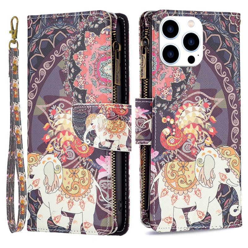 Θηκη Κινητου iPhone 16 Pro Θήκες Κινητών Tribal Elephant Wallet