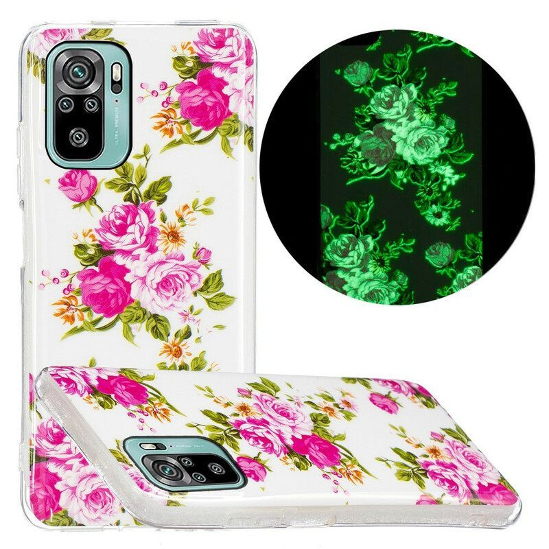 Θήκη Poco M5s Fluorescent Liberty Flowers