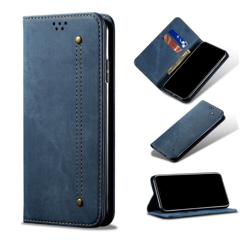 Κάλυμμα OnePlus 8 La Giulia Faux Leather Jeans Style