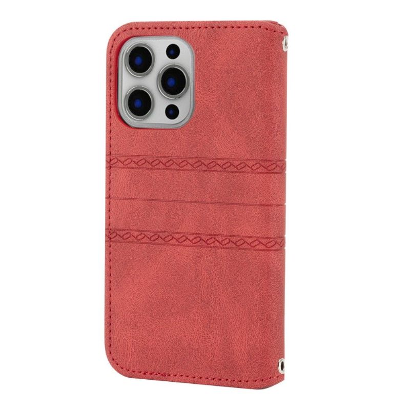 Κάλυμμα iPhone 13 Pro με κορδονι Sofia Leather Effect