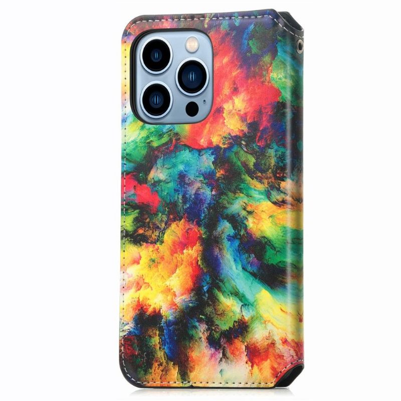 Κάλυμμα iPhone 13 Pro Θήκη Flip Iridescent Cloud Flip Flap