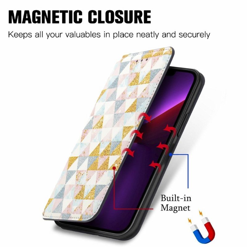 Κάλυμμα iPhone 13 Pro Θήκη Flip Πτερύγιο Nordic Style Flip Flap