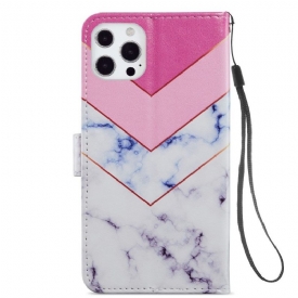 Θήκη Flip iPhone 13 Pro Marble Geometry