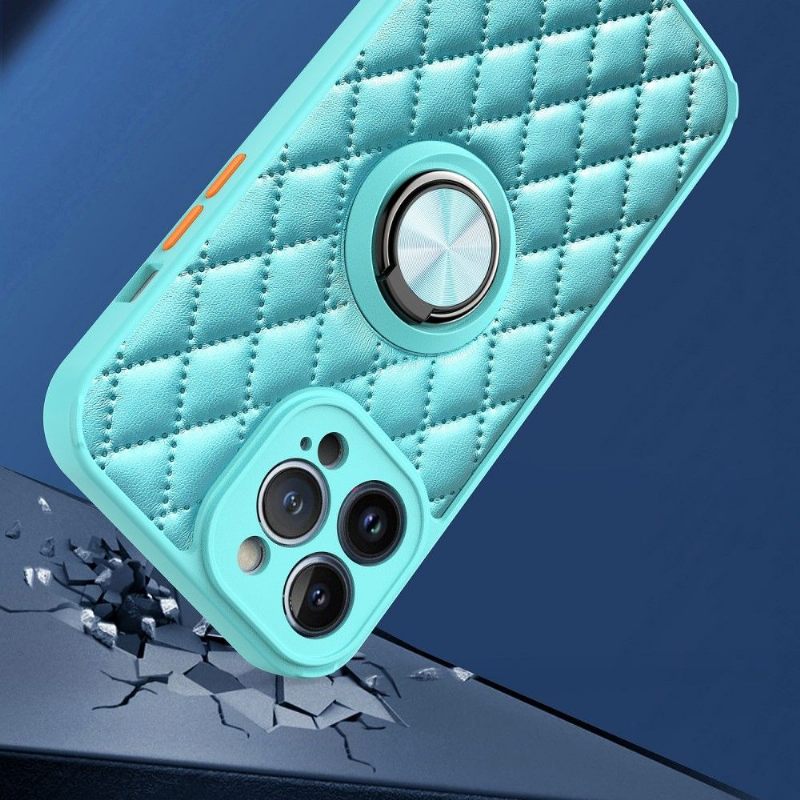 Θήκη iPhone 13 Pro Quilted Leather Effect Λειτουργία Υποστήριξης