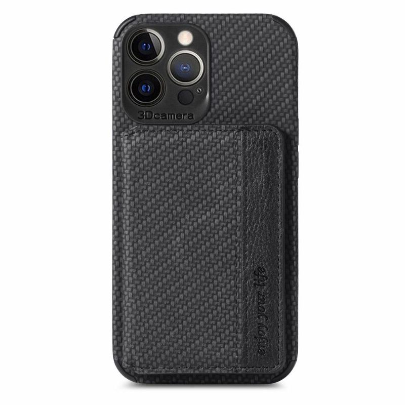 θηκη κινητου iPhone 13 Pro Κάτοχος Κάρτας Carbon Fiber