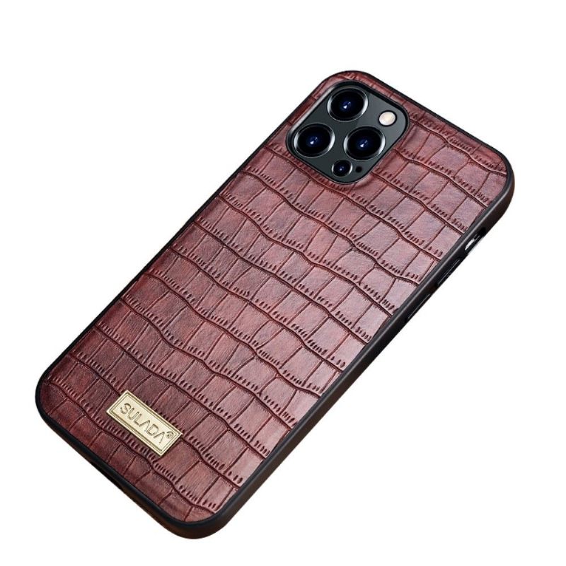 θηκη κινητου iPhone 13 Pro Sulada Croco Leather Effect