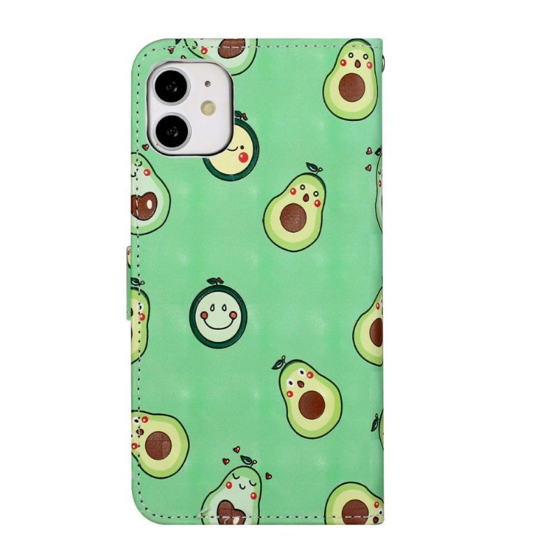 Κάλυμμα iPhone 11 Kawaii Avocado + Κορδόνι Ιμάντα Ώμου