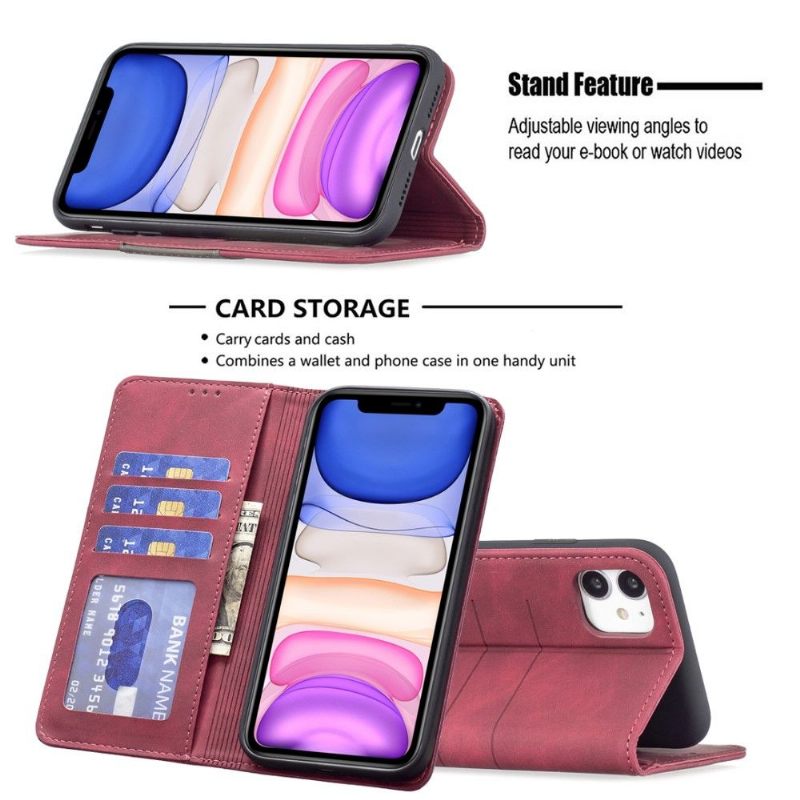 Κάλυμμα iPhone 11 Θήκη Flip Binfen Color Flip Faux Leather