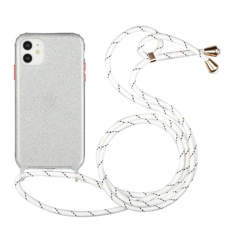 Θήκη iPhone 11 Glamour Sequins Strap Cord