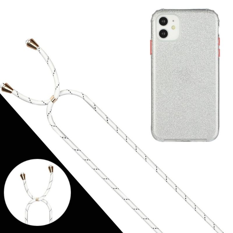 Θήκη iPhone 11 Glamour Sequins Strap Cord