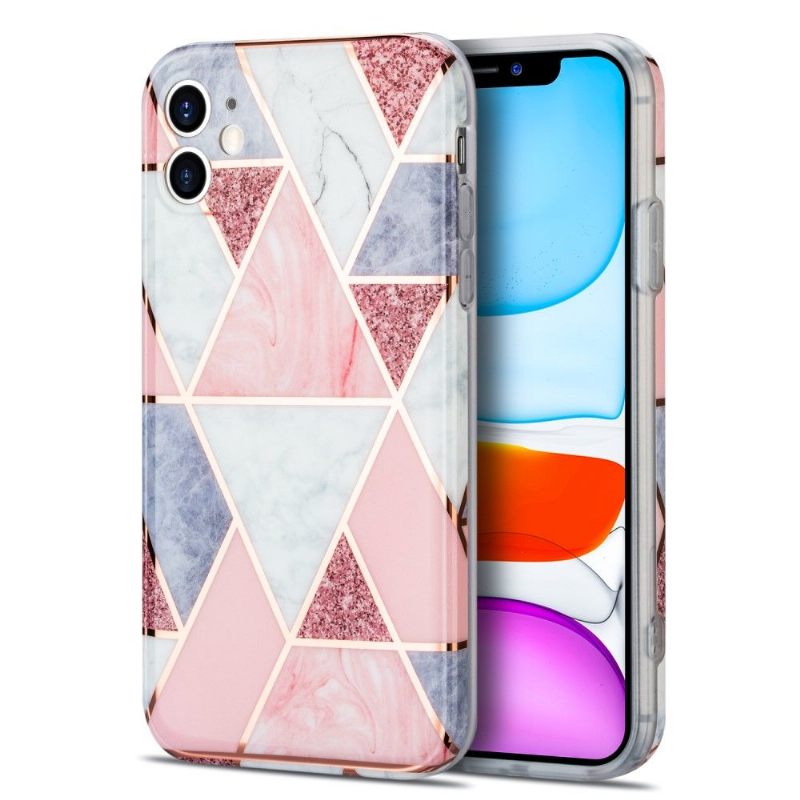 θηκη κινητου iPhone 11 Flexible Geometry Pink