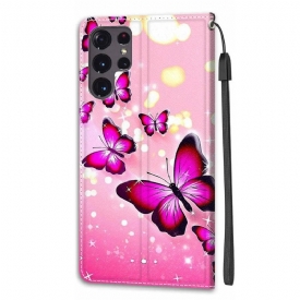 Κάλυμμα Samsung Galaxy S22 Ultra 5G Pink Butterflies