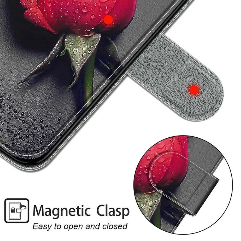 Κάλυμμα Samsung Galaxy S22 Ultra 5G Red Rose Water Drops