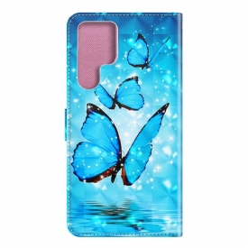 Κάλυμμα Samsung Galaxy S22 Ultra 5G Sparkling Blue Butterflies