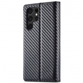 Κάλυμμα Samsung Galaxy S22 Ultra 5G Θήκη Flip Flip Carbon Fiber