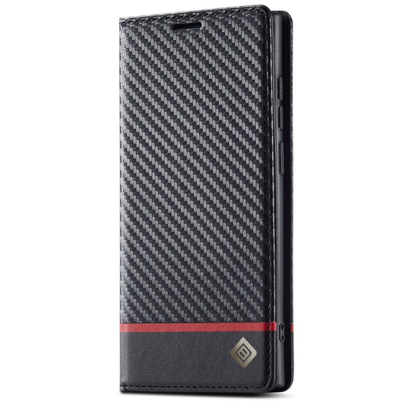 Κάλυμμα Samsung Galaxy S22 Ultra 5G Θήκη Flip Flip Carbon Fiber