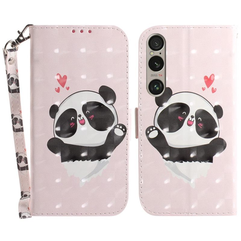 Θηκη Κινητου Sony Xperia 1 Vi Θήκες Κινητών Panda Love With Strap