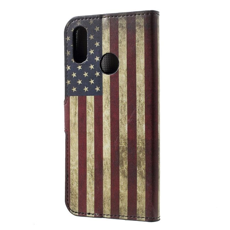 Θήκη Flip Honor 10 Lite Κάτοχος Κάρτας Vintage American Flag