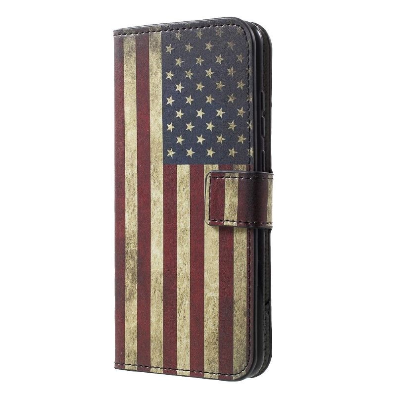 Θήκη Flip Honor 10 Lite Κάτοχος Κάρτας Vintage American Flag