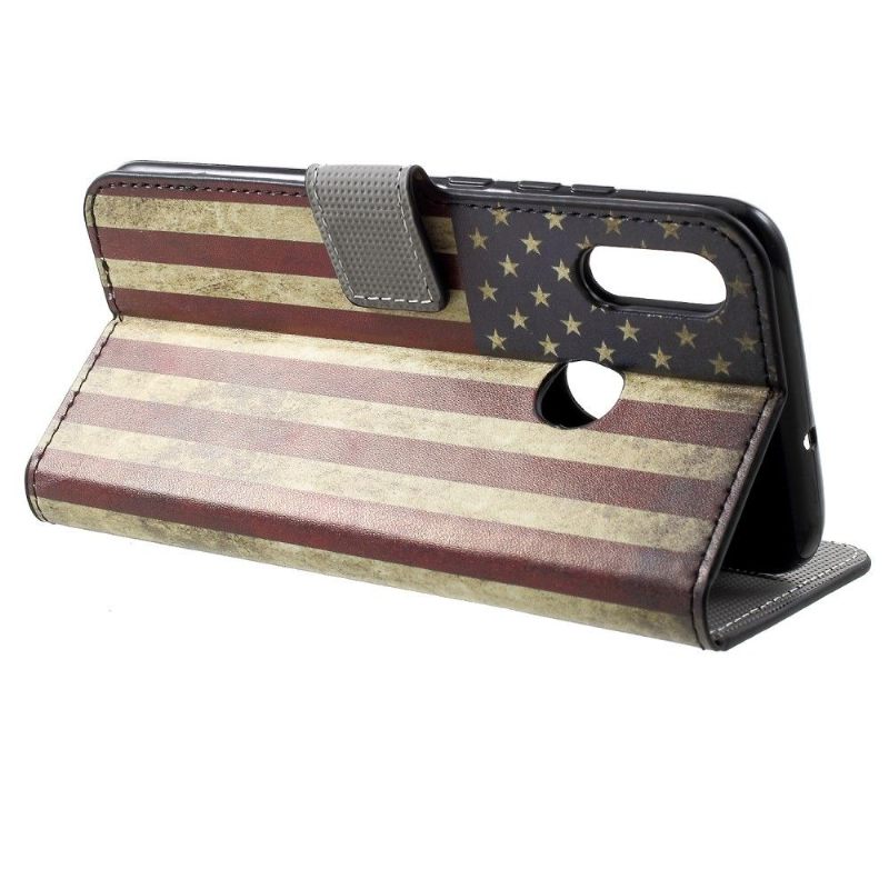 Θήκη Flip Honor 10 Lite Κάτοχος Κάρτας Vintage American Flag