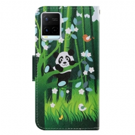 Κάλυμμα Vivo Y21 / Y21s / Y33s Panda Flowers