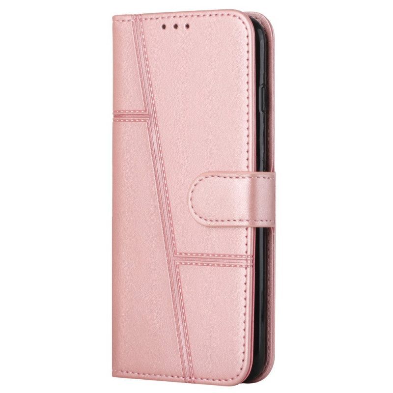 Κάλυμμα Samsung Galaxy A13 5G / A04s με κορδονι Strappy Geo Leather Effect