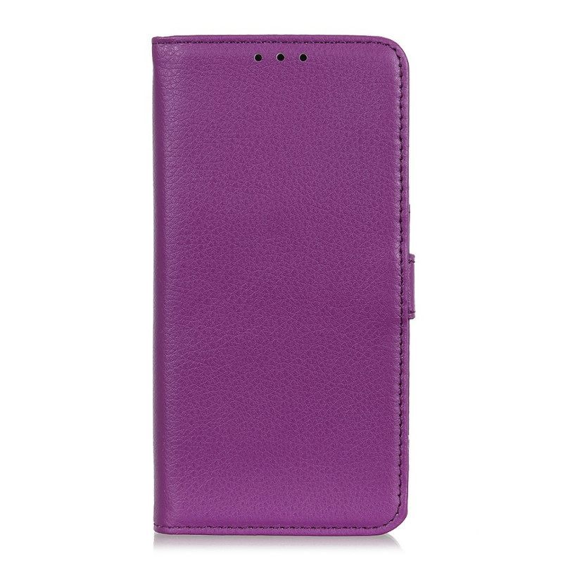 Κάλυμμα Samsung Galaxy A13 5G / A04s Premium Faux Leather Lychee