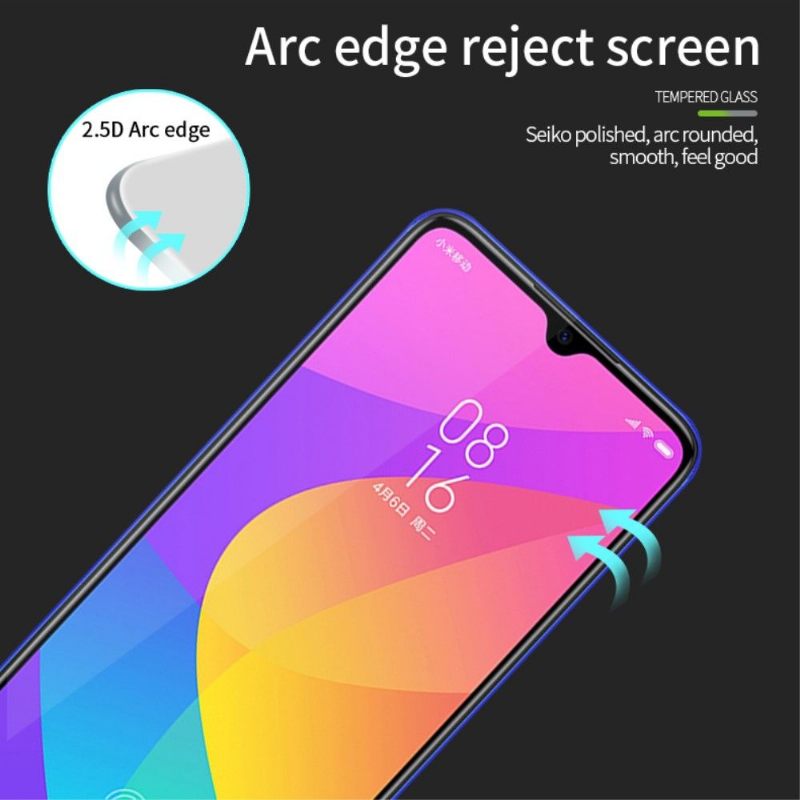 Xiaomi Mi A3 - Full Size Tempered Glass Screen Protector - Μαύρο