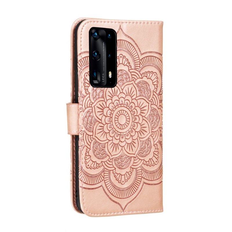 δερματινη θηκη Huawei P40 Pro+ Κάτοχος Κάρτας Mandala - Rose Gold