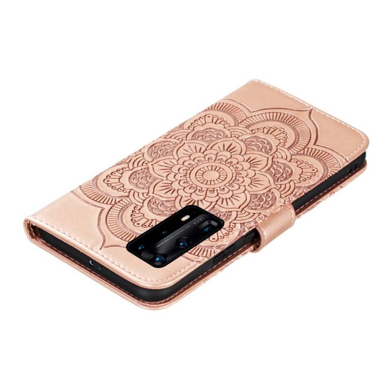 δερματινη θηκη Huawei P40 Pro+ Κάτοχος Κάρτας Mandala - Rose Gold