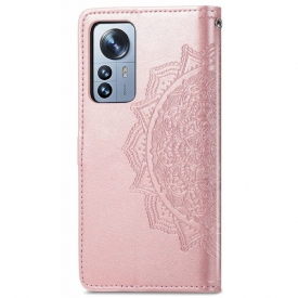 δερματινη θηκη Xiaomi 12 Pro Mandala Relief Faux Leather