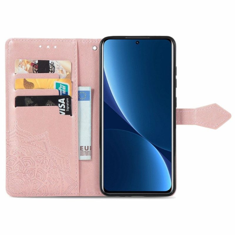 δερματινη θηκη Xiaomi 12 Pro Mandala Relief Faux Leather