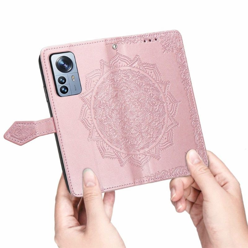 δερματινη θηκη Xiaomi 12 Pro Mandala Relief Faux Leather