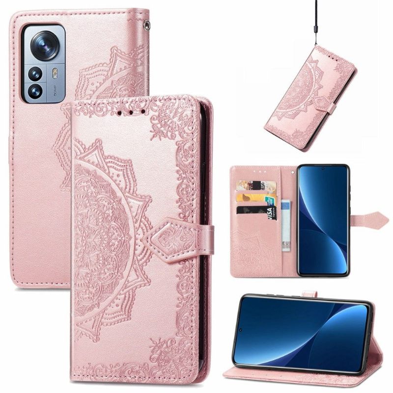 δερματινη θηκη Xiaomi 12 Pro Mandala Relief Faux Leather