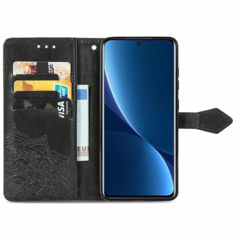 δερματινη θηκη Xiaomi 12 Pro Mandala Relief Faux Leather