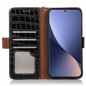 Κάλυμμα Xiaomi 12 Pro Γνήσιο Δέρμα Croco Look