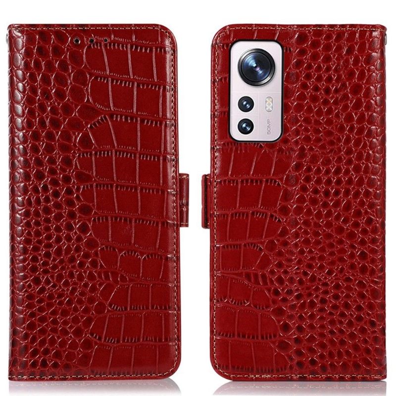 Κάλυμμα Xiaomi 12 Pro Γνήσιο Δέρμα Croco Look