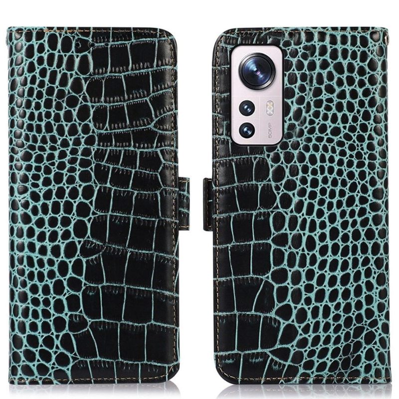 Κάλυμμα Xiaomi 12 Pro Γνήσιο Δέρμα Croco Look