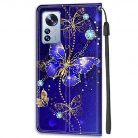 Κάλυμμα Xiaomi 12 Pro Purple Butterfly