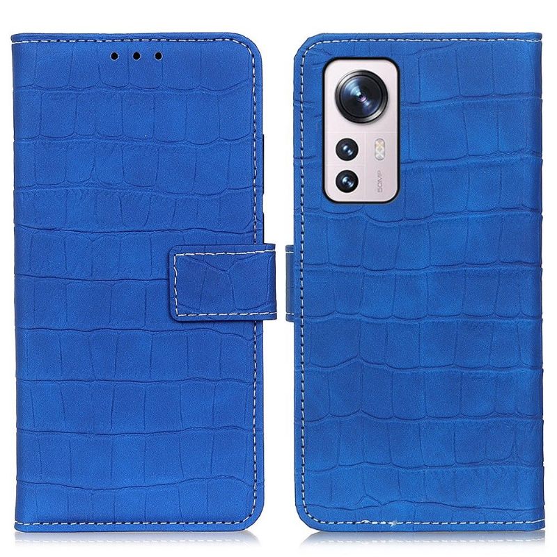 Κάλυμμα Xiaomi 12 Pro Ραφή Croco Look