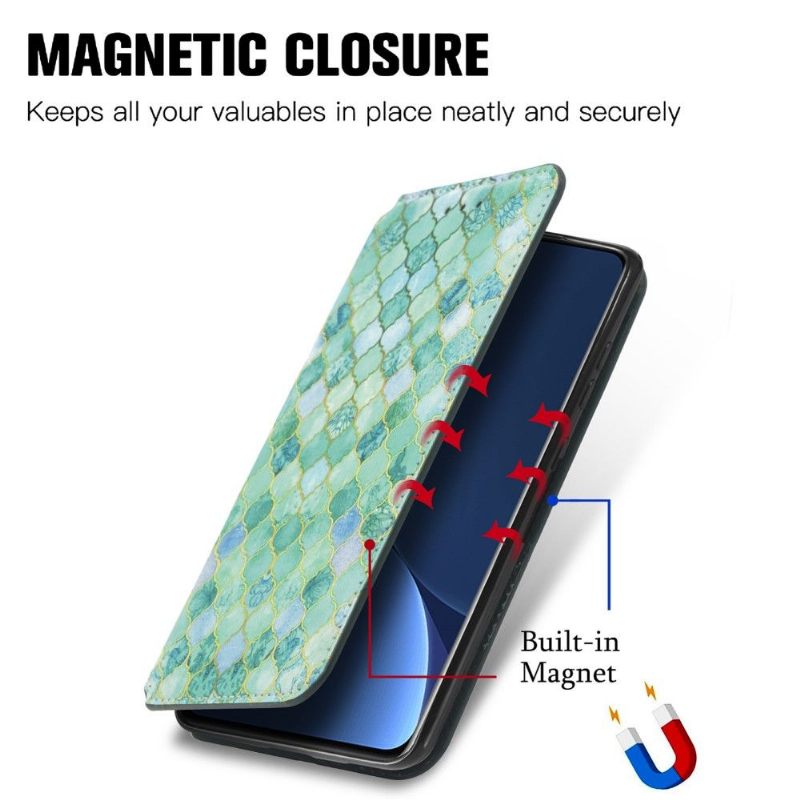 Κάλυμμα Xiaomi 12 Pro Θήκη Flip Arabesque Flip Flap