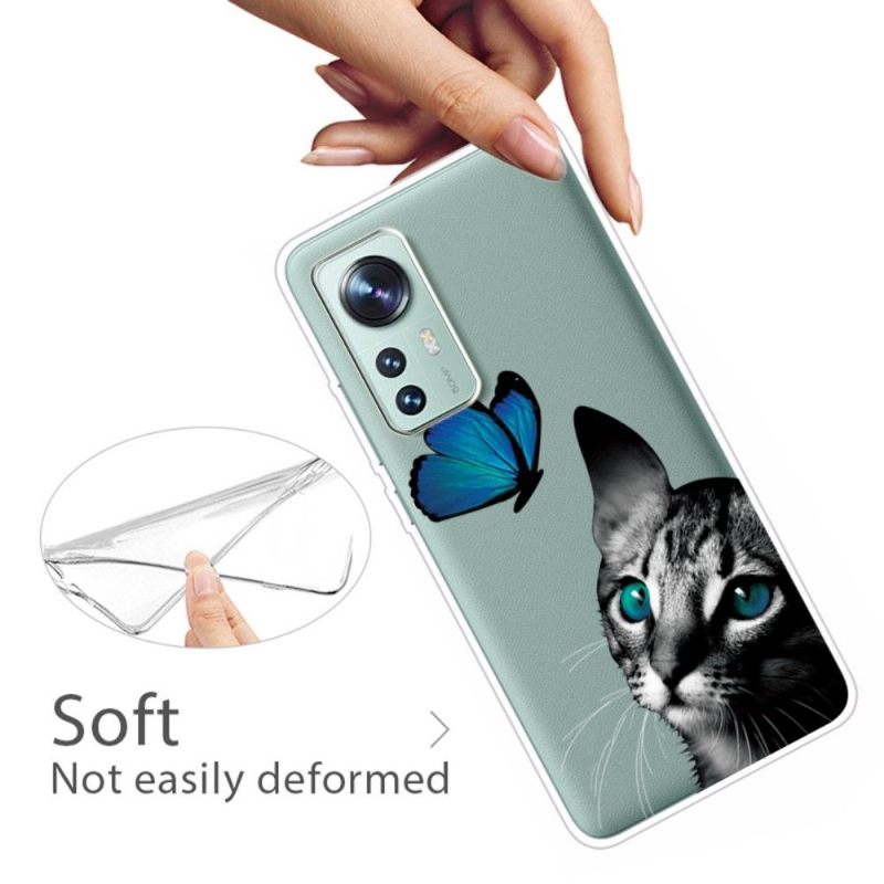 Θήκη Xiaomi 12 Pro Blue Butterfly Cat