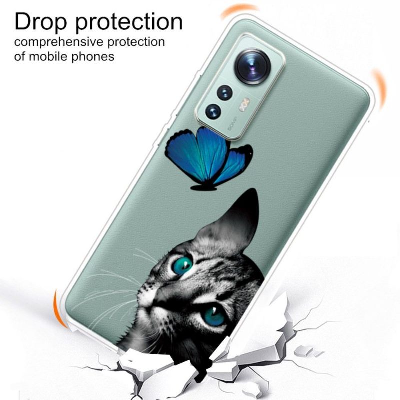 Θήκη Xiaomi 12 Pro Blue Butterfly Cat