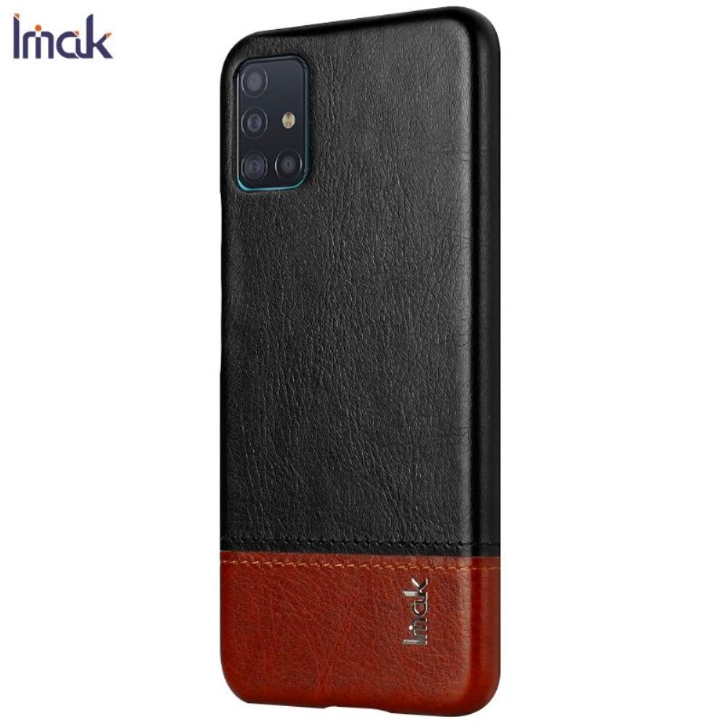 Θήκη Samsung Galaxy A51 Imak Imitation Leather + Tempered Glass