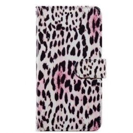 Θήκη Flip Google Pixel 7A με κορδονι Leopard Effect Strappy